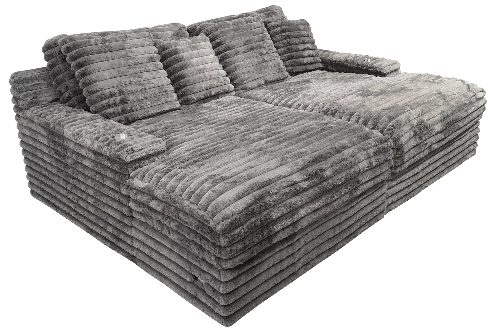 Olympia Double - Mondo Gris - Gris - Canapés Méridiennes