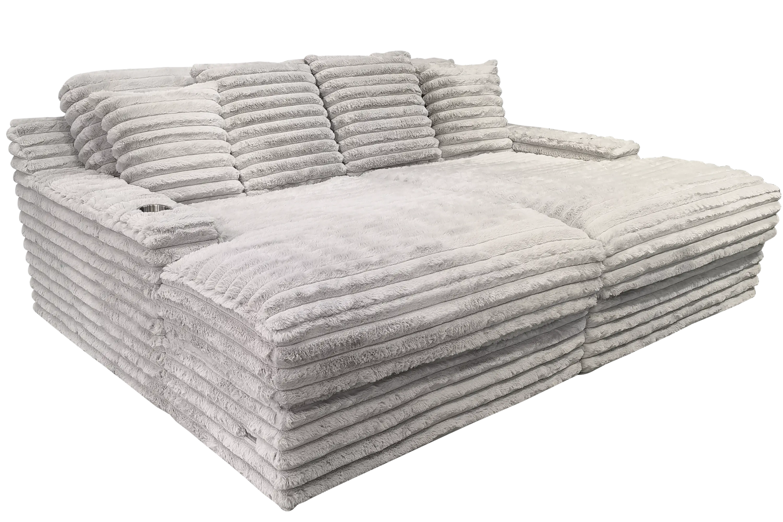 Olympia Double - Mondo Gris Clair - Gris Clair - Canapés Méridiennes