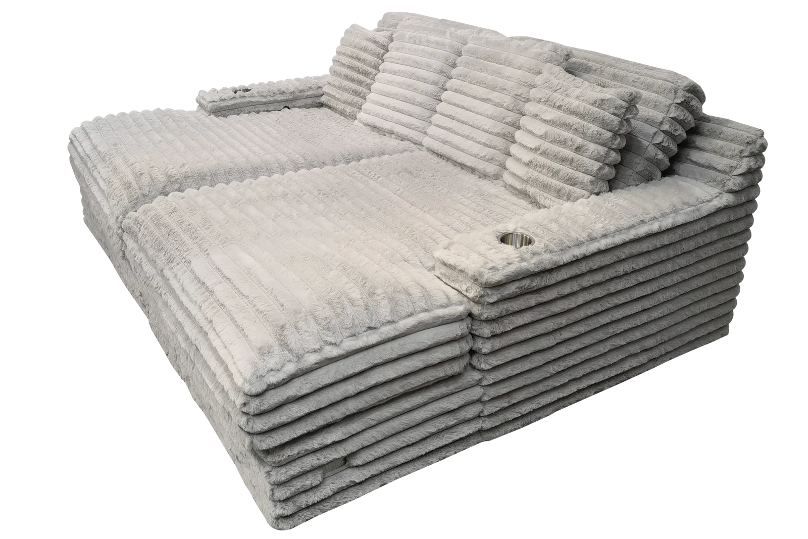 Olympia Double - Mondo Gris Clair - Gris Clair - Canapés Méridiennes