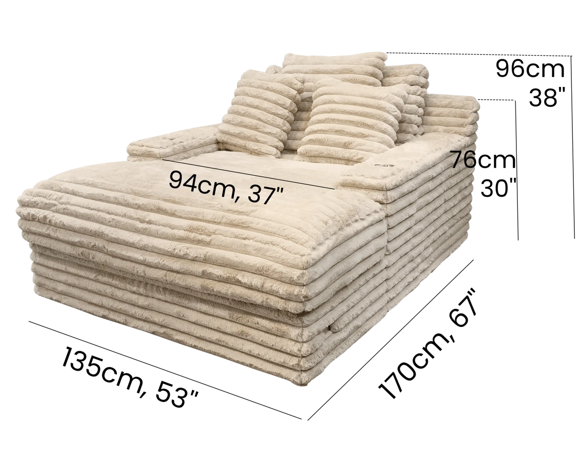 Olympia Simple - Mondo Beige - Beige - Chaise Longue