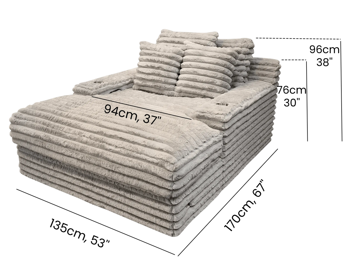 Olympia Simple - Mondo Gris Clair - Gris Clair - Chaise Longue