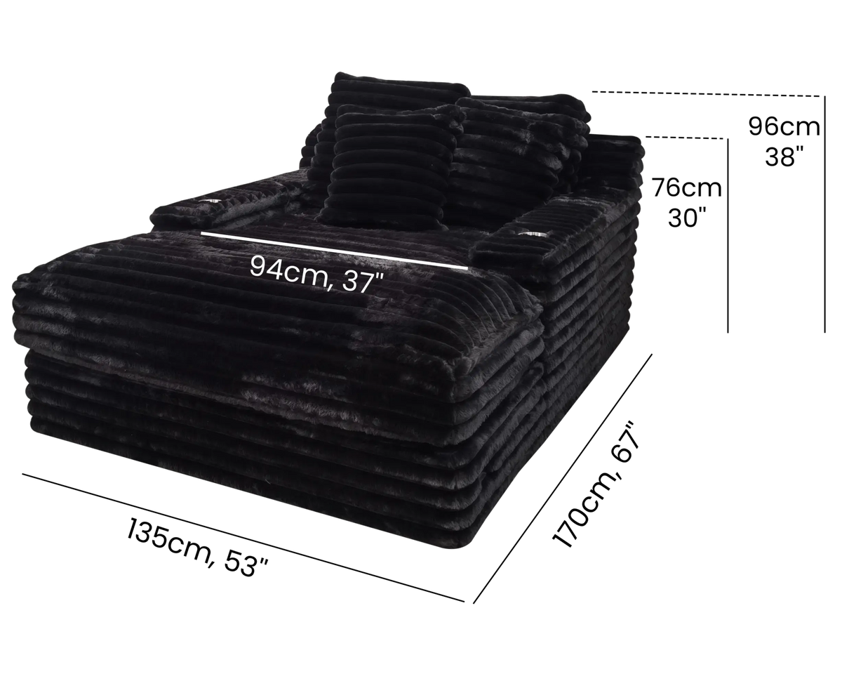 Olympia Simple - Mondo Noir - Noir - Chaise Longue