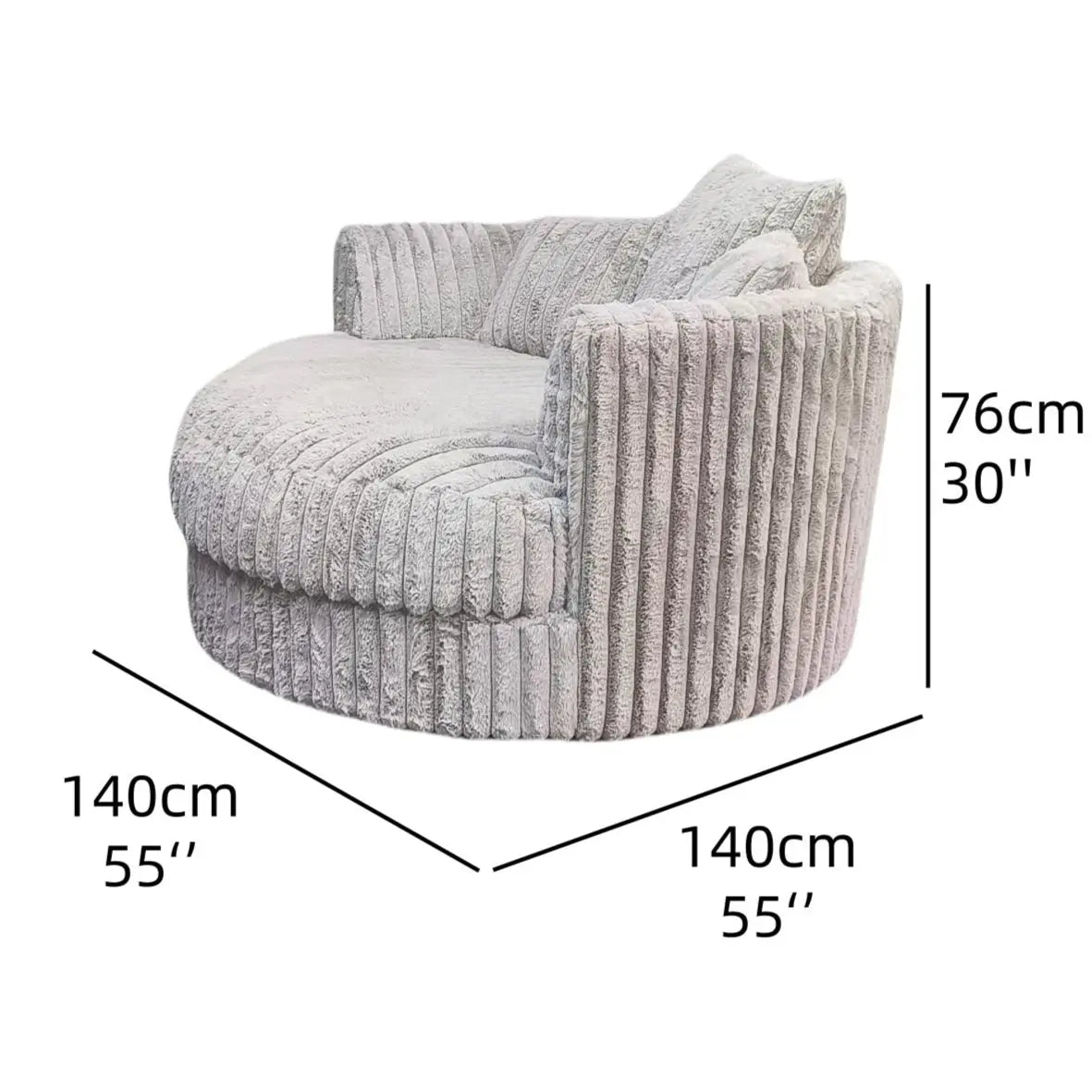 PRÉCOMMANDE | Hélios Pivotant - Mondo Gris Clair - Gris Clair - Canapé